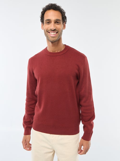 Pull col rond uni - Kiabi