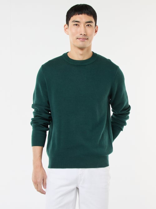 Pull col rond uni - Kiabi