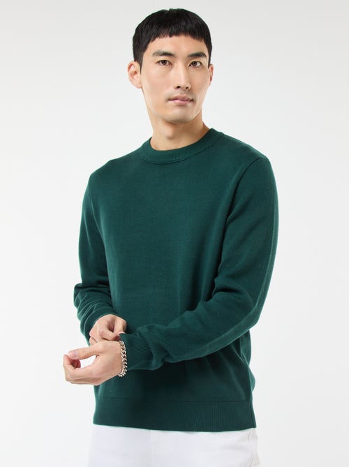 Pull col rond uni - Kiabi