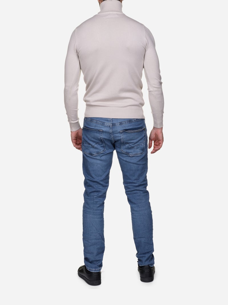 Pull col roulé - Kenzarro Crème - Kiabi