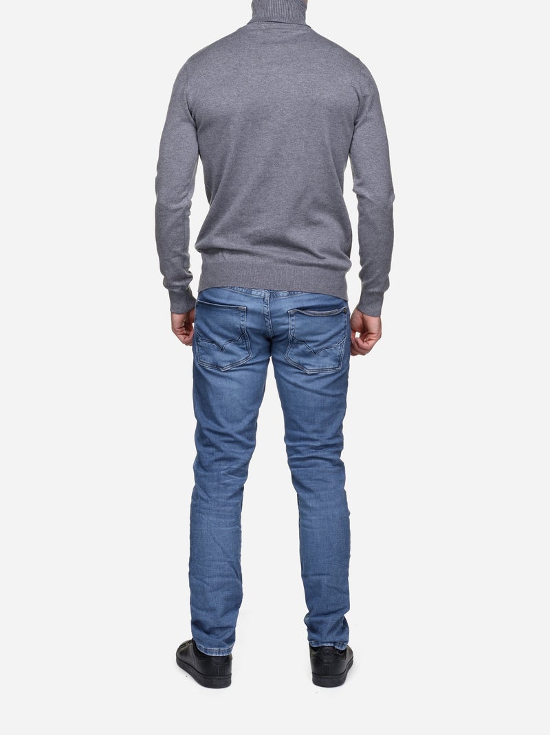 Pull col roulé - Kenzarro Gris clair - Kiabi