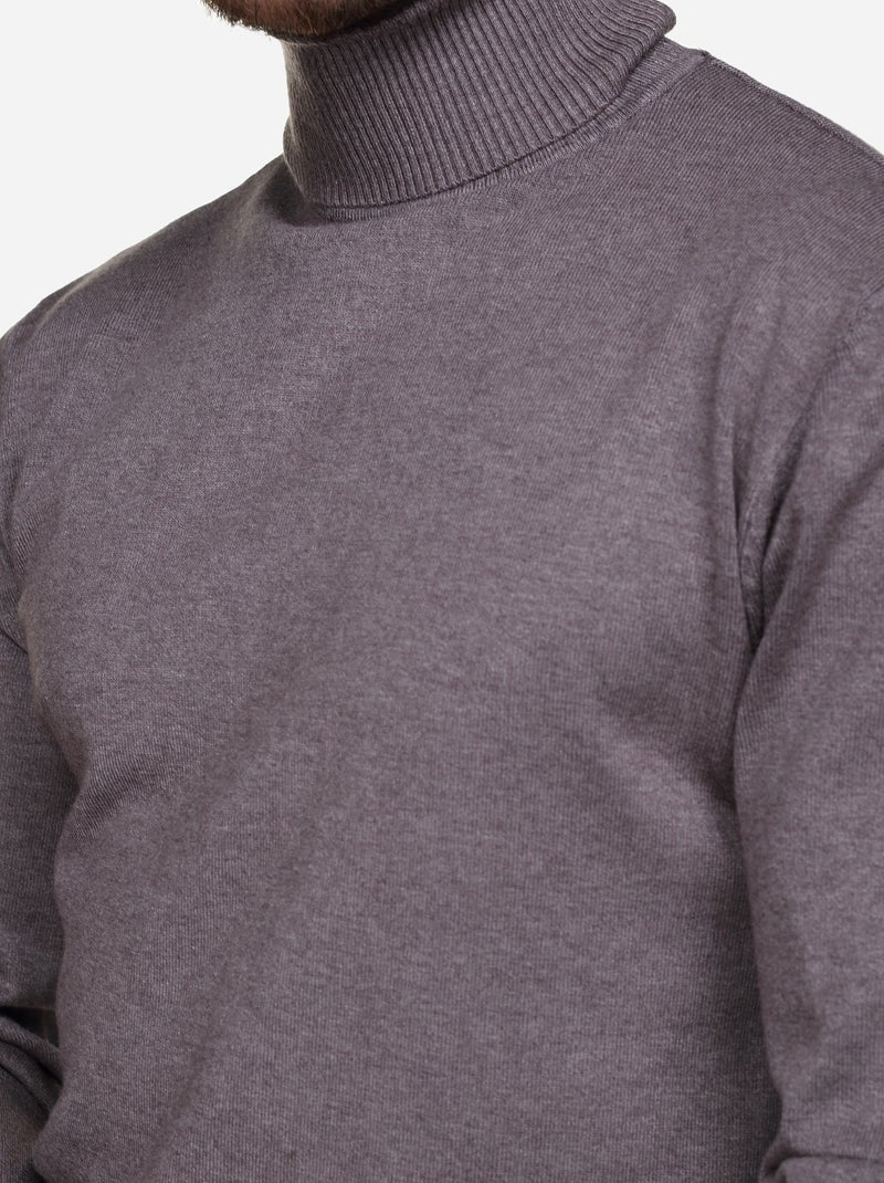 Pull col roulé - Kenzarro Marron - Kiabi