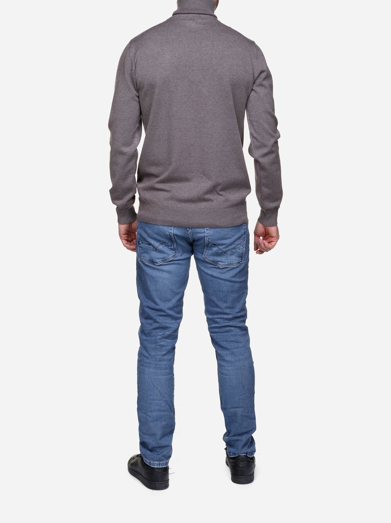 Pull col roulé - Kenzarro Marron - Kiabi