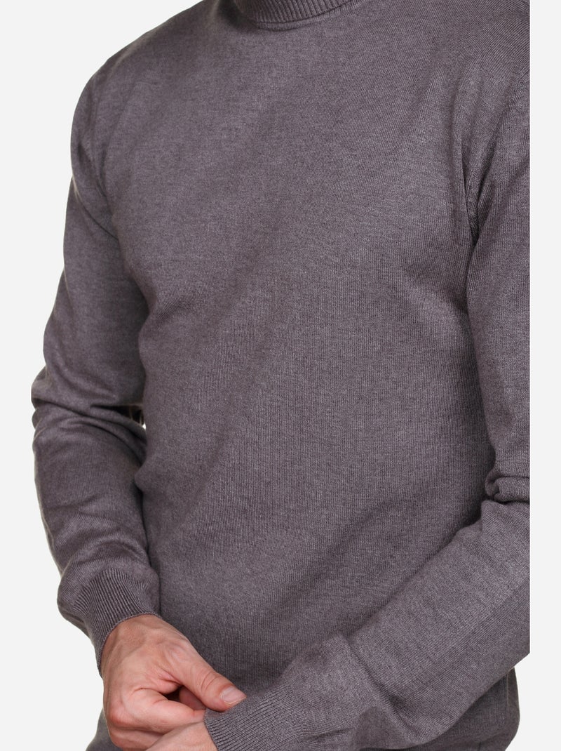 Pull col roulé - Kenzarro Marron - Kiabi