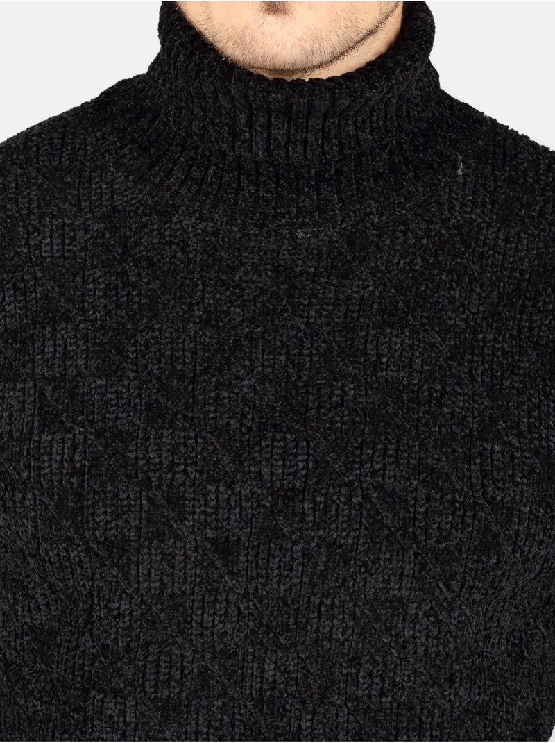Pull col roulé - Kenzarro Noir - Kiabi