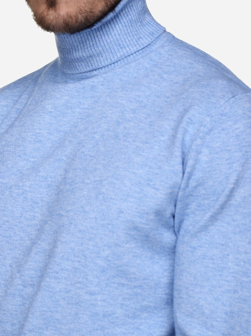 Pull col roulé - Yves Enzo Bleu - Kiabi