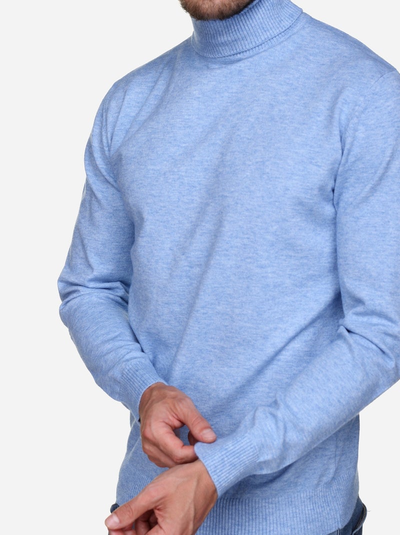 Pull col roulé - Yves Enzo Bleu - Kiabi