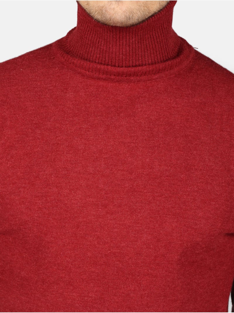 Pull col roulé - Yves Enzo Bordeaux - Kiabi