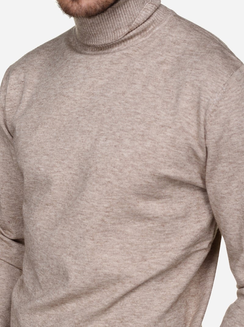 Pull col roulé - Yves Enzo Crème - Kiabi