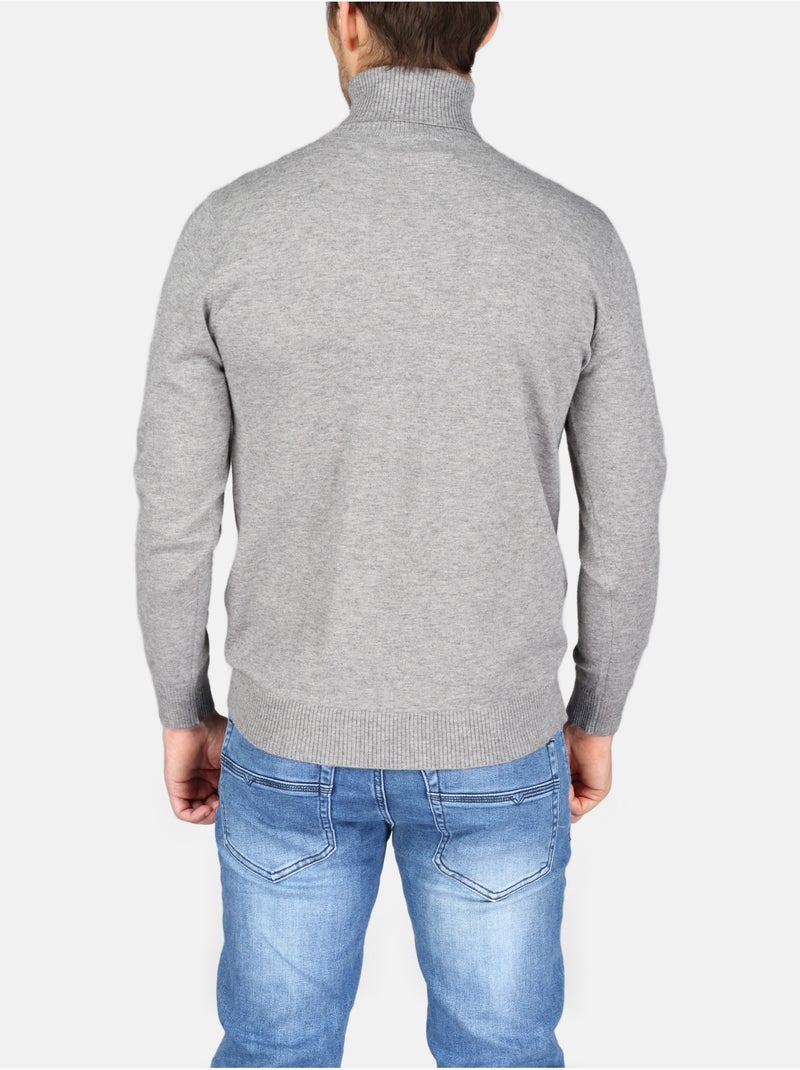 Pull col roulé - Yves Enzo Gris foncé - Kiabi