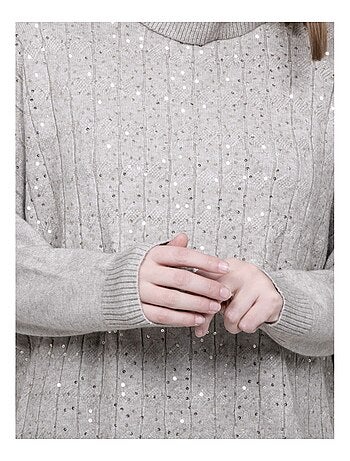 Pull col roulé à sequins KARLINE
