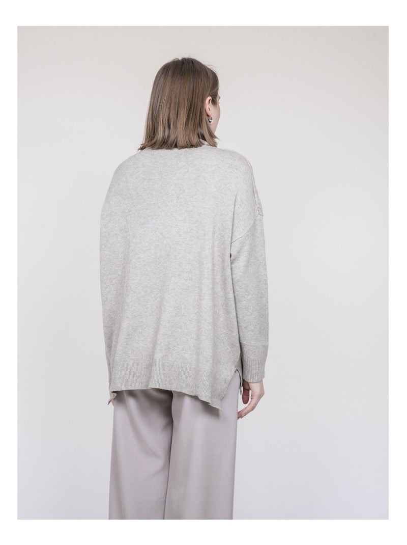 Pull col roulé à sequins KARLINE Beige - Kiabi