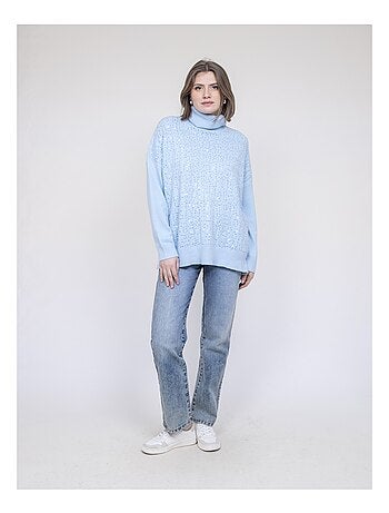 Pull col roulé à sequins KARLINE
