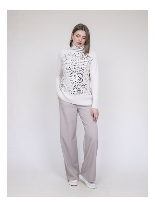 Pull col roulé à sequins KILISION - Kiabi