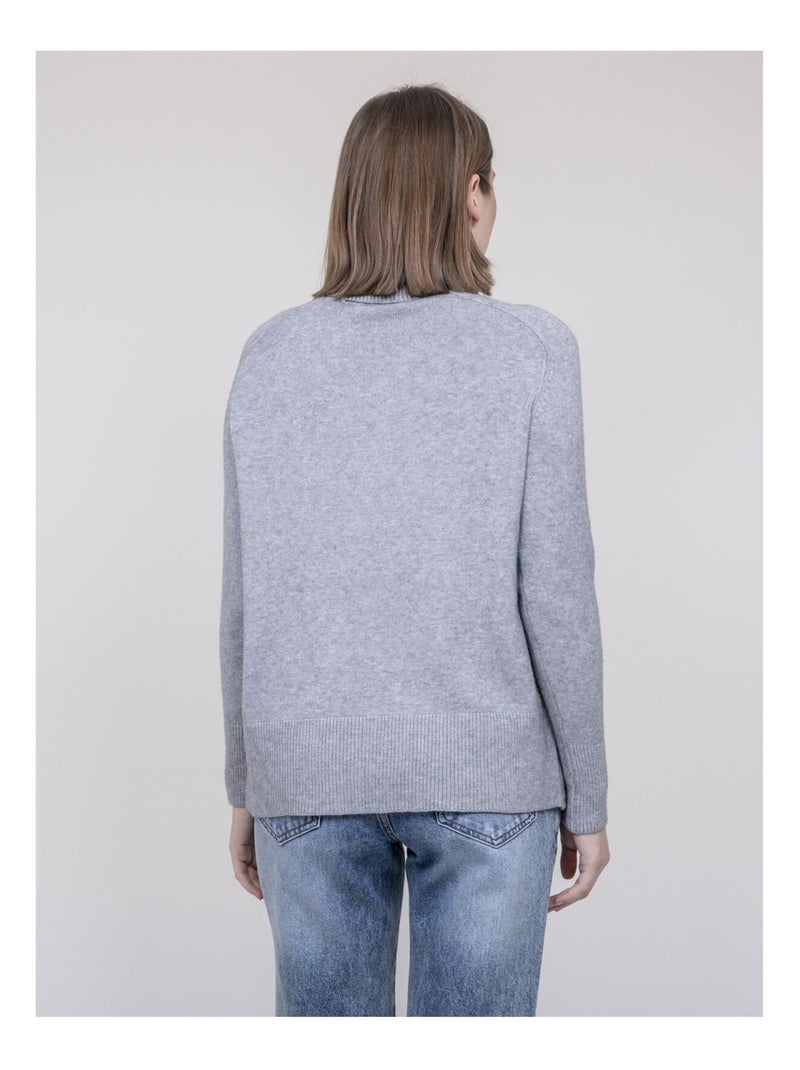 Pull col roulé à sequins KILISION Gris - Kiabi