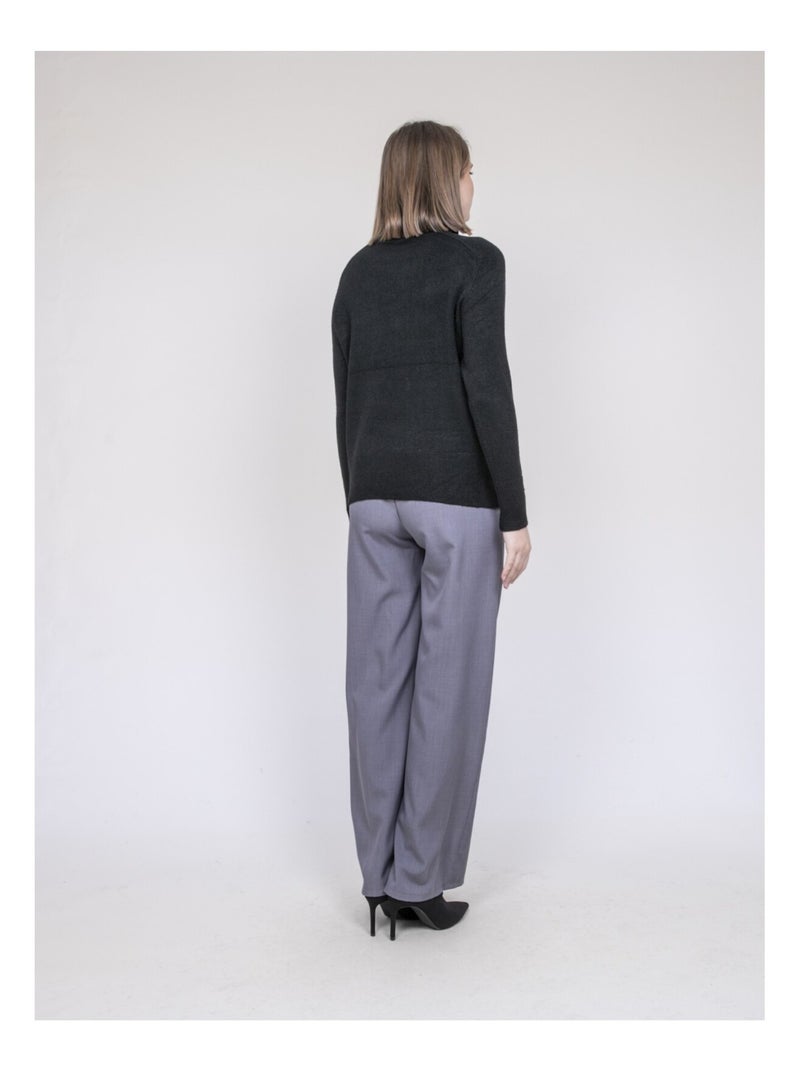 Pull col roulé à sequins KILISION Noir - Kiabi