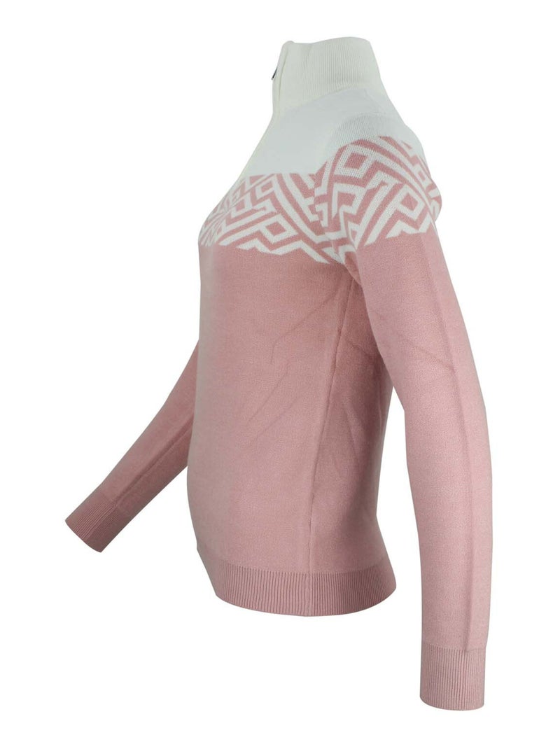 Pull col roulé AKAR - PEAK MOUNTAIN Rose - Kiabi