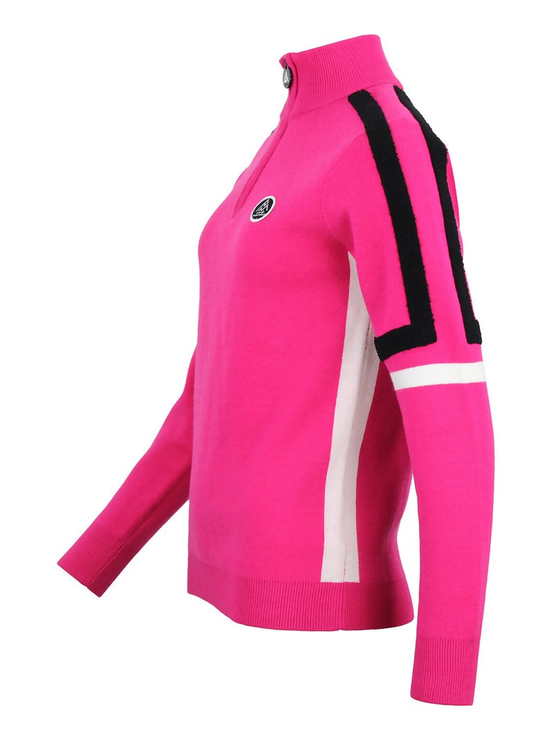 Pull col roulé ASTA - PEAK MOUNTAIN Rose fushia - Kiabi