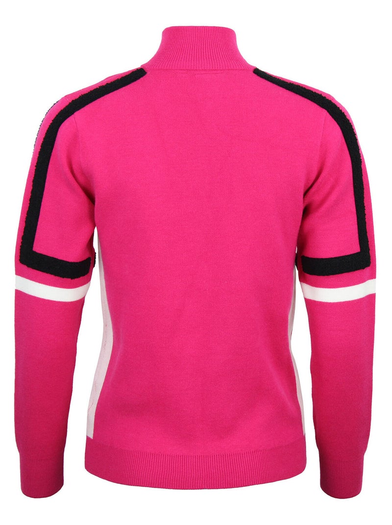 Pull col roulé ASTA - PEAK MOUNTAIN Rose fushia - Kiabi