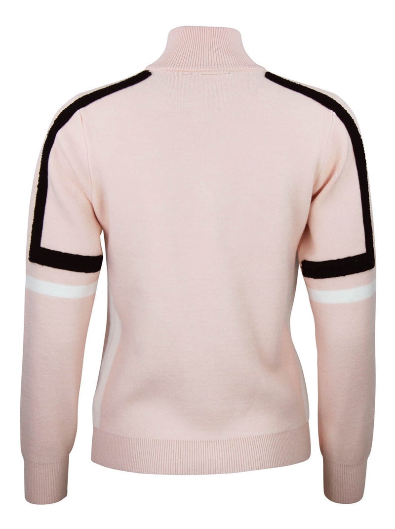 Pull col roulé ASTA - PEAK MOUNTAIN Rose - Kiabi