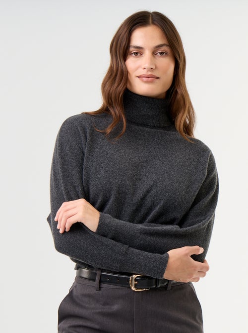 Pull col roulé avec emmanchures chauve-souris - Kiabi