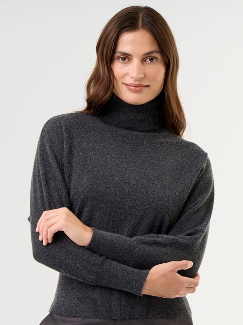 Pull col roulé avec emmanchures chauve-souris - Kiabi