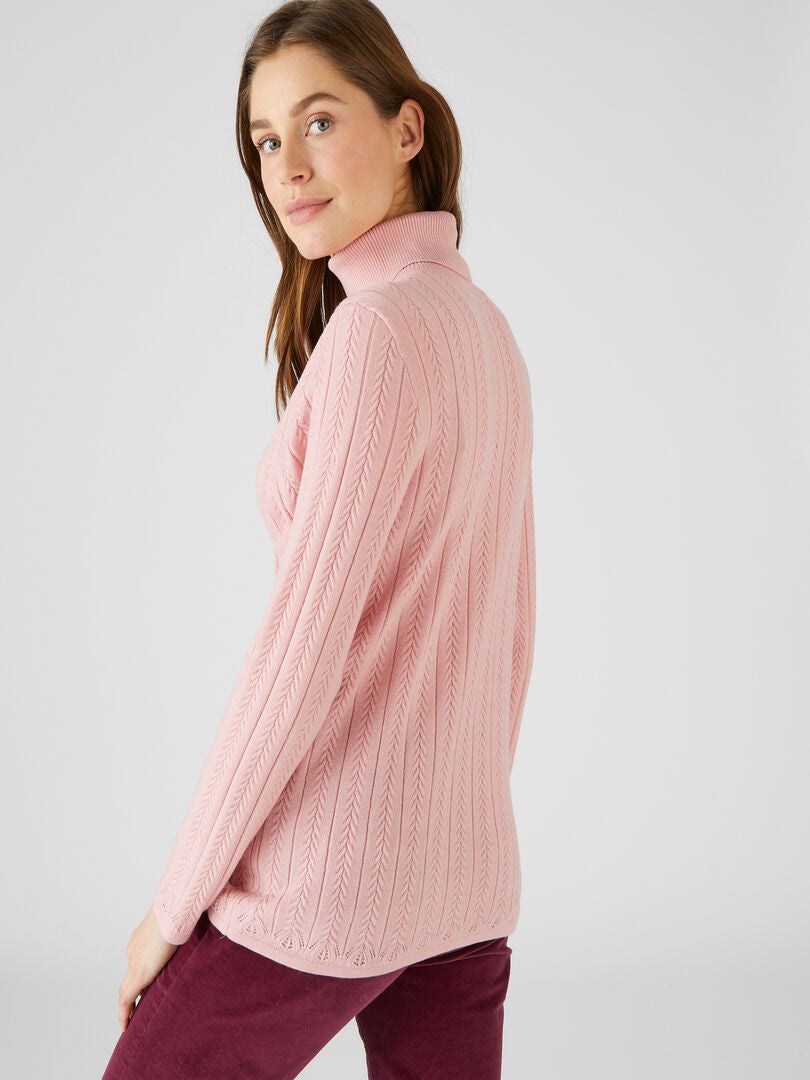 Pull col roulé chaud seconde peau Thermolactyl - Damart - Rose - Kiabi ...