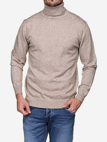Pull col roulé