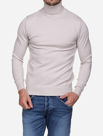 Pull col roulé