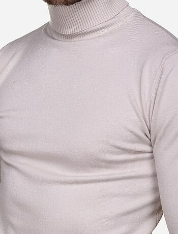 Pull col roulé