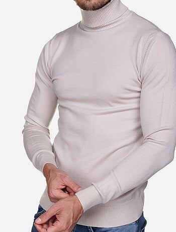 Pull col roulé