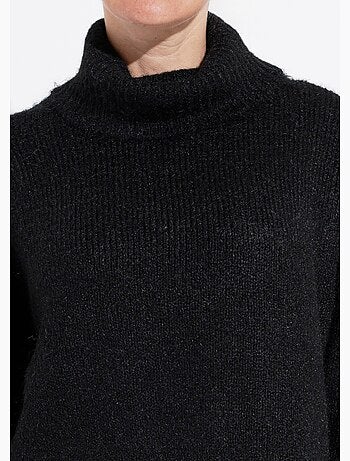 Pull col roulé en maille épaisse