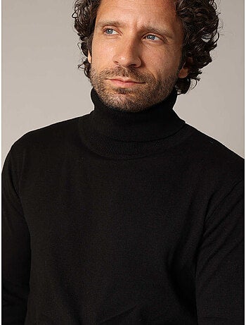 Pull col roulé en maille fine, coupe ajustée 'Deeluxe'