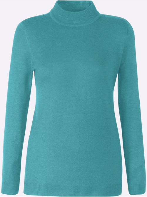 Pull col roulé en matière douce avec manches longues et bords-côtes - Taille standard - Moda Vilona - Kiabi Pull col roulé en matière douce avec manches longues et bords-côtes - Taille standard - Moda Vilona - Kiabi