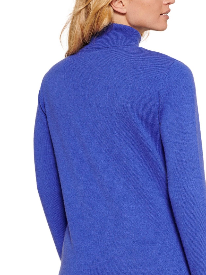 Pull col roulé en pur cachemire - Damart Bleu - Kiabi