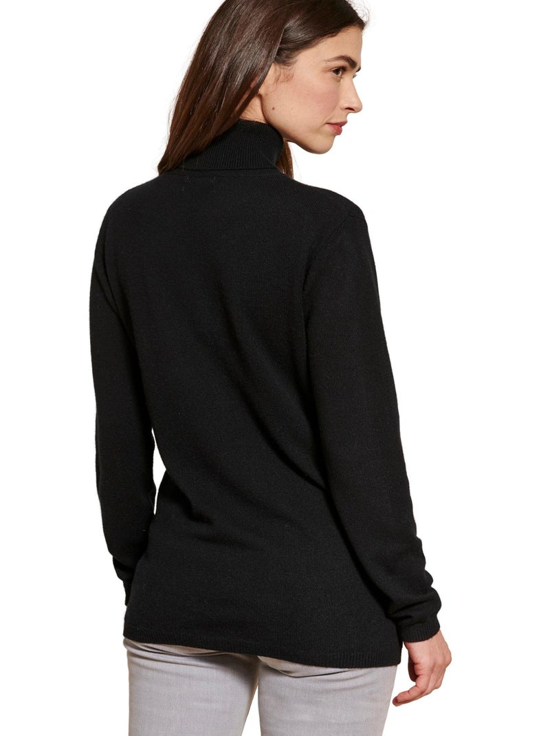 Pull col roulé en pur cachemire - Damart Noir - Kiabi