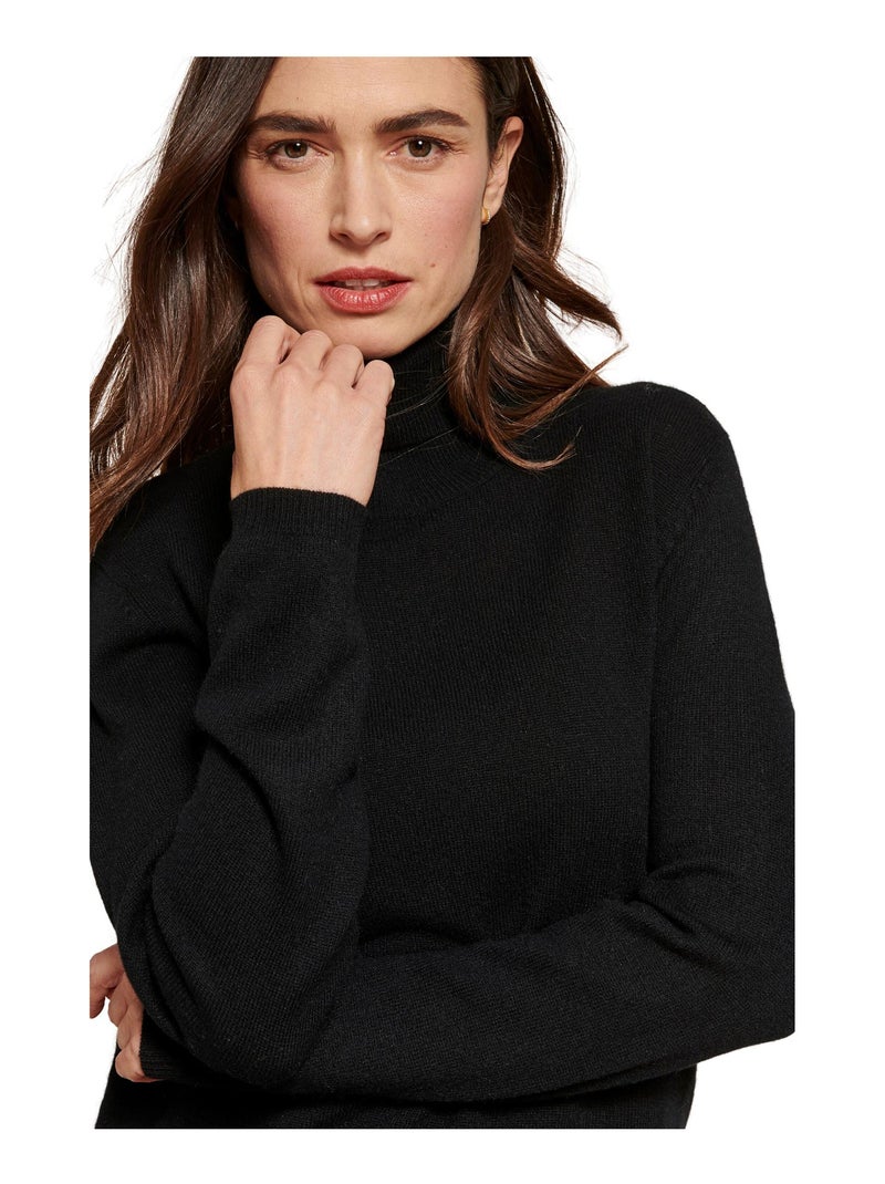 Pull col roulé en pur cachemire - Damart Noir - Kiabi