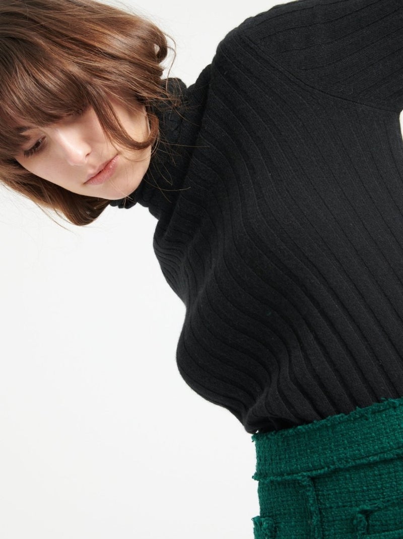 Pull col roulé femme 100% cachemire - LILLY 15 Noir - Kiabi