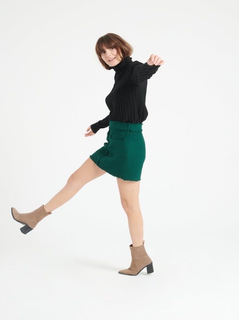 Pull col roulé femme 100% cachemire - LILLY 15 Noir - Kiabi