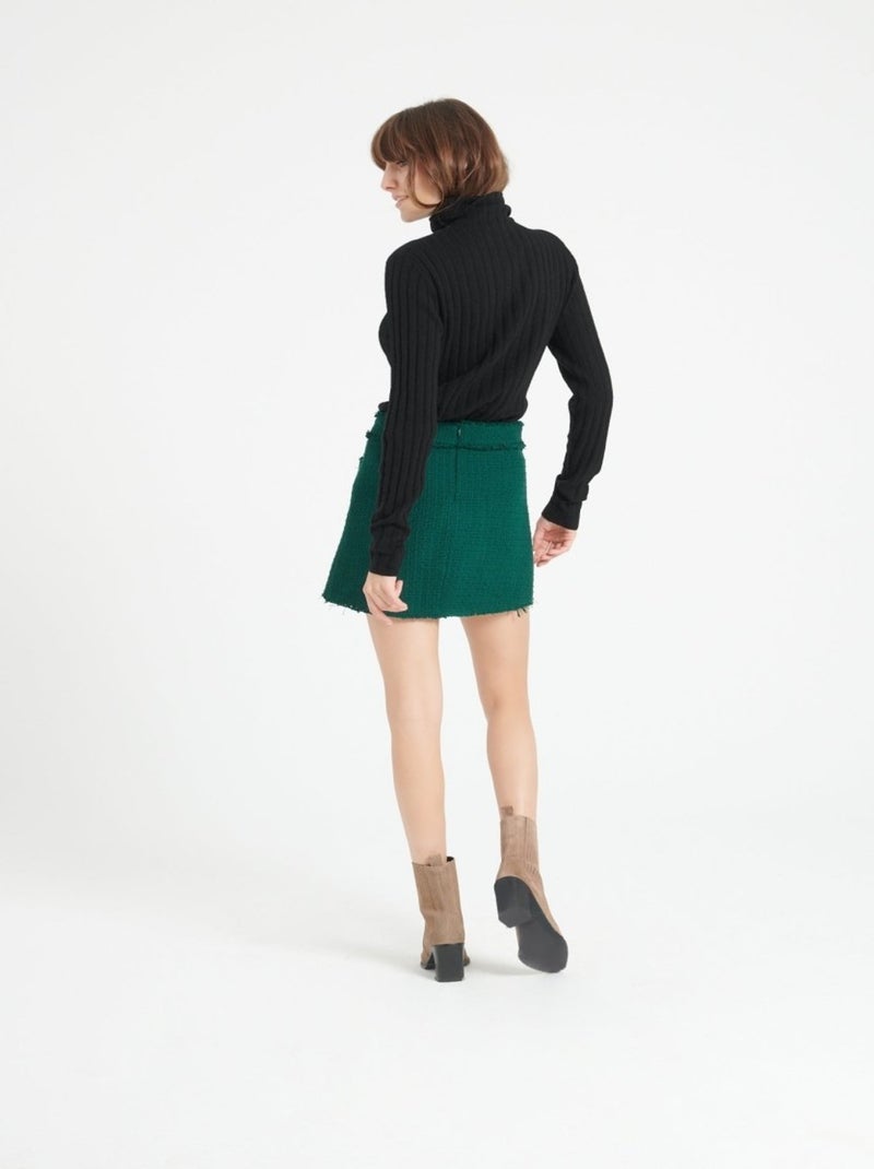 Pull col roulé femme 100% cachemire - LILLY 15 Noir - Kiabi