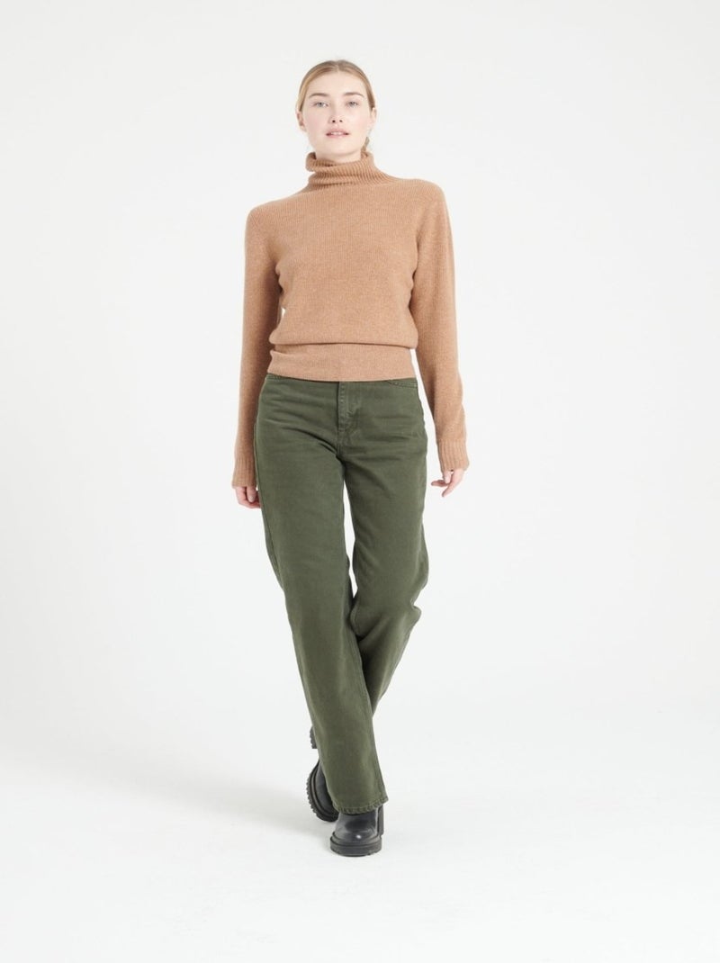 Pull col roulé femme 100% cachemire - LILLY 21 Camel - Kiabi