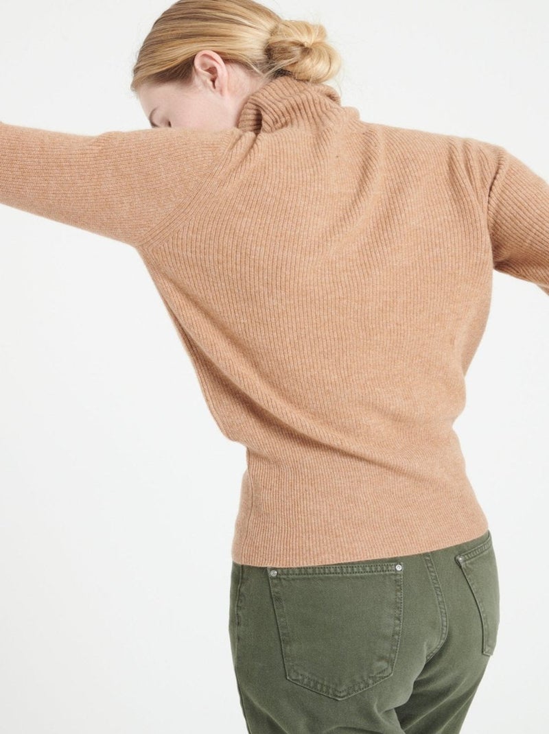 Pull col roulé femme 100% cachemire - LILLY 21 Camel - Kiabi