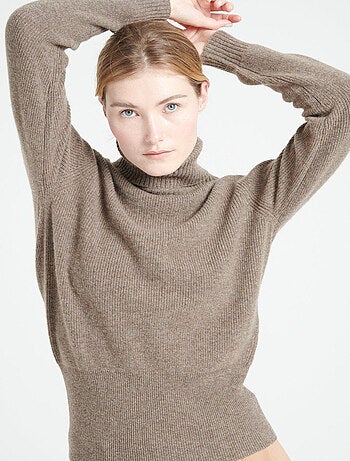 Pull col roulé femme 100% cachemire - LILLY 21