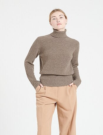 Pull col roulé femme 100% cachemire - LILLY 21