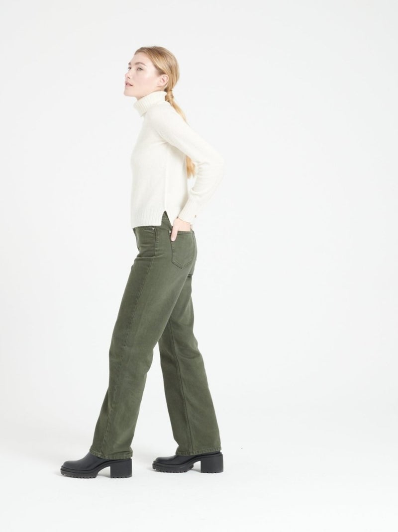 Pull col roulé femme 100% cachemire - LILLY 22 Blanc Ecru - Kiabi