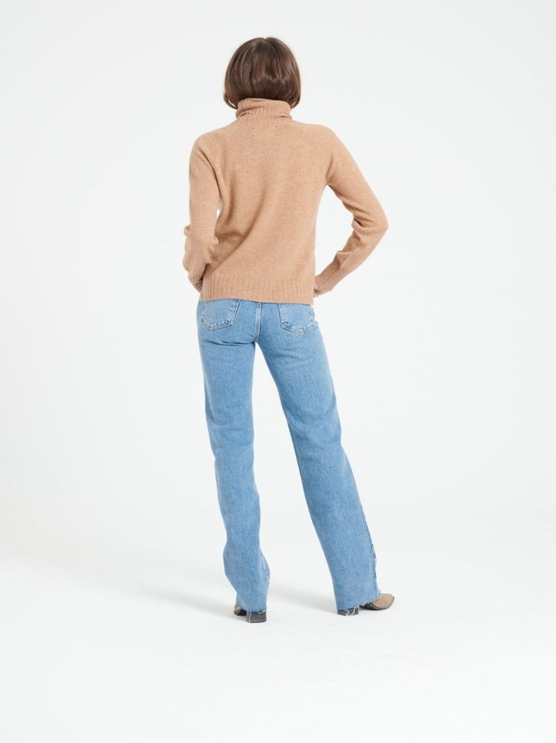 Pull col roulé femme 100% cachemire - LILLY 22 Camel - Kiabi