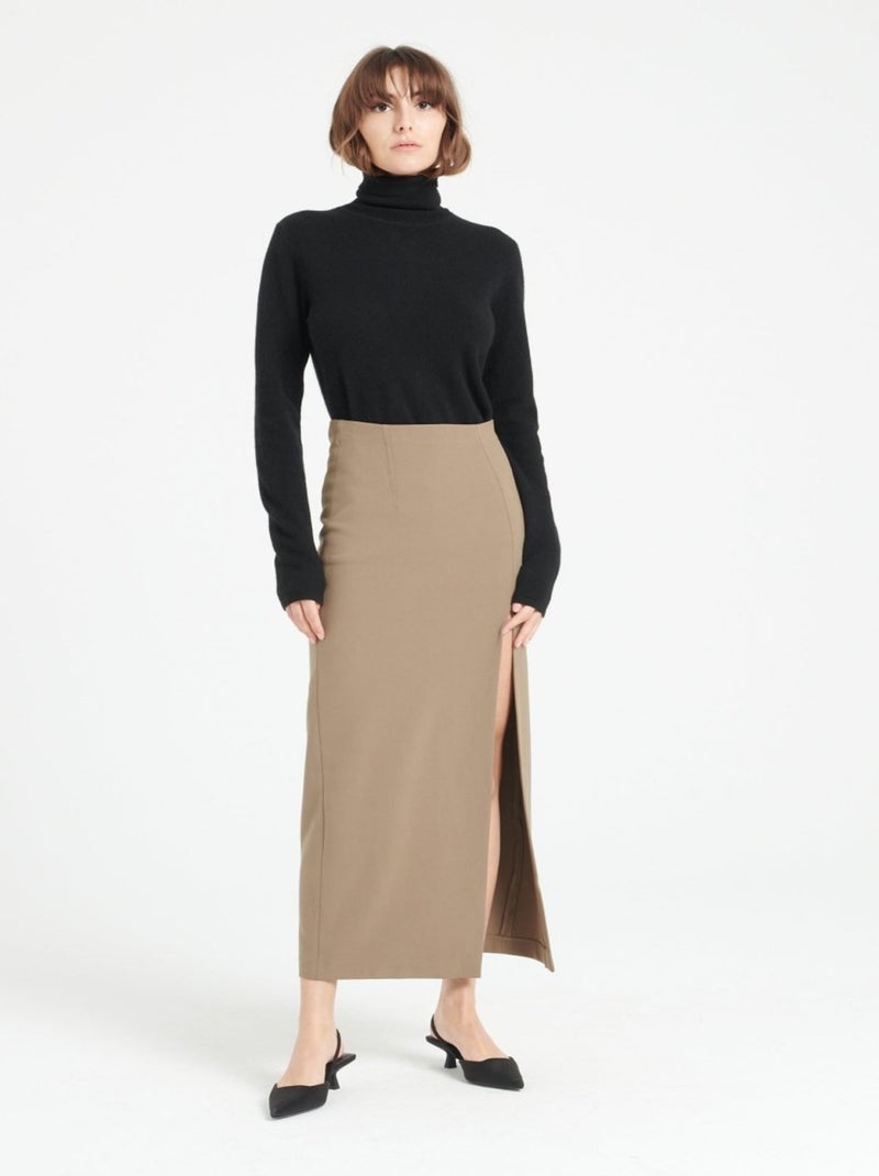 Pull col roulé femme 100% cachemire - lilly 3 Noir - Kiabi