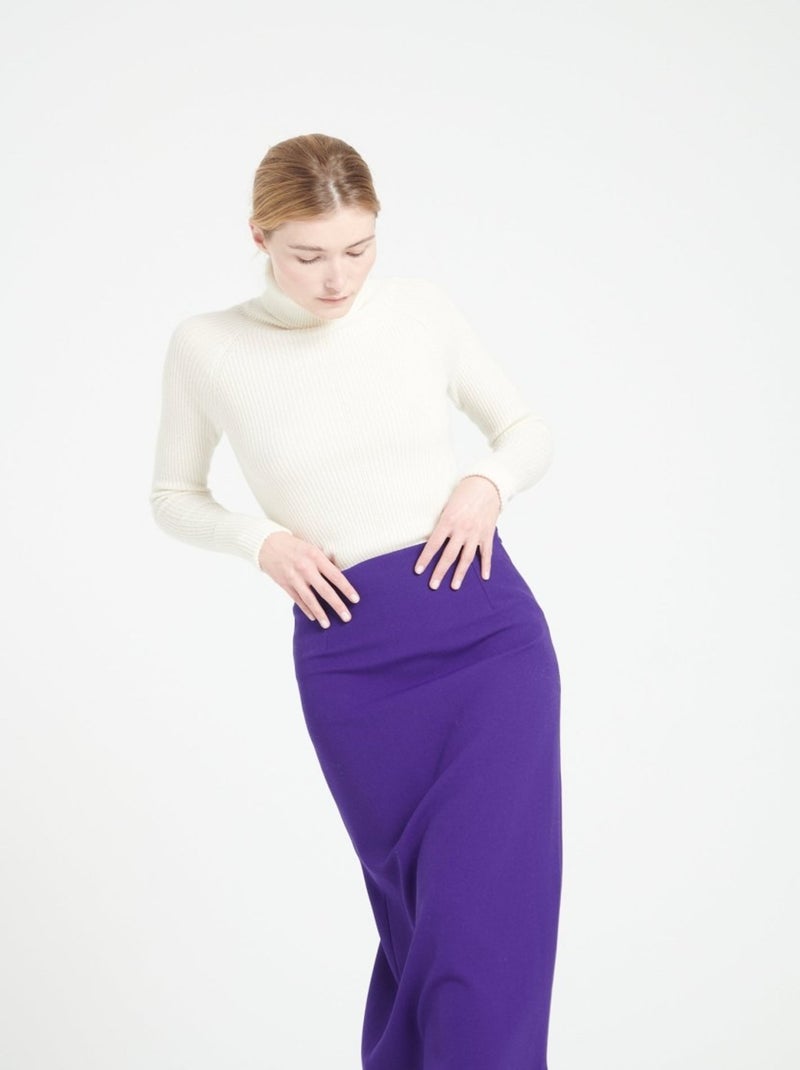 Pull col roulé femme 100% cachemire - MIA 5 Blanc Ecru - Kiabi