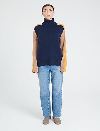 Pull col roulé femme 100% cachemire 4 fils - ZAYA 12