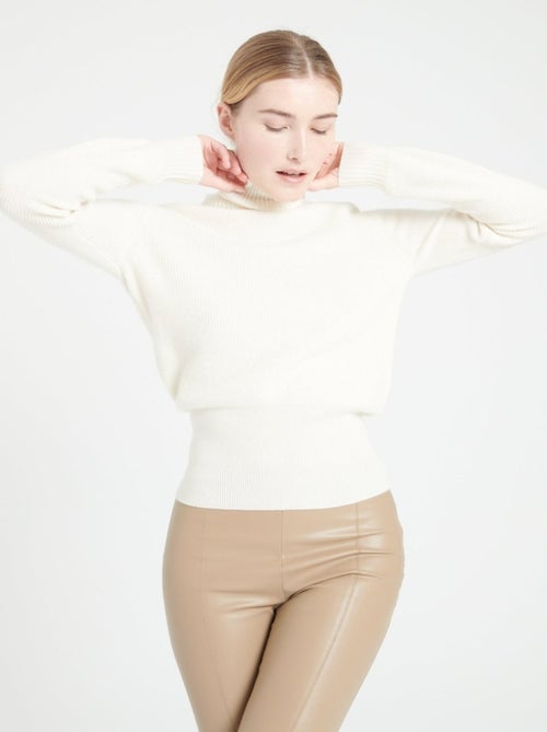 Pull col roulé femme en cachemire - LILLY 21 - Kiabi